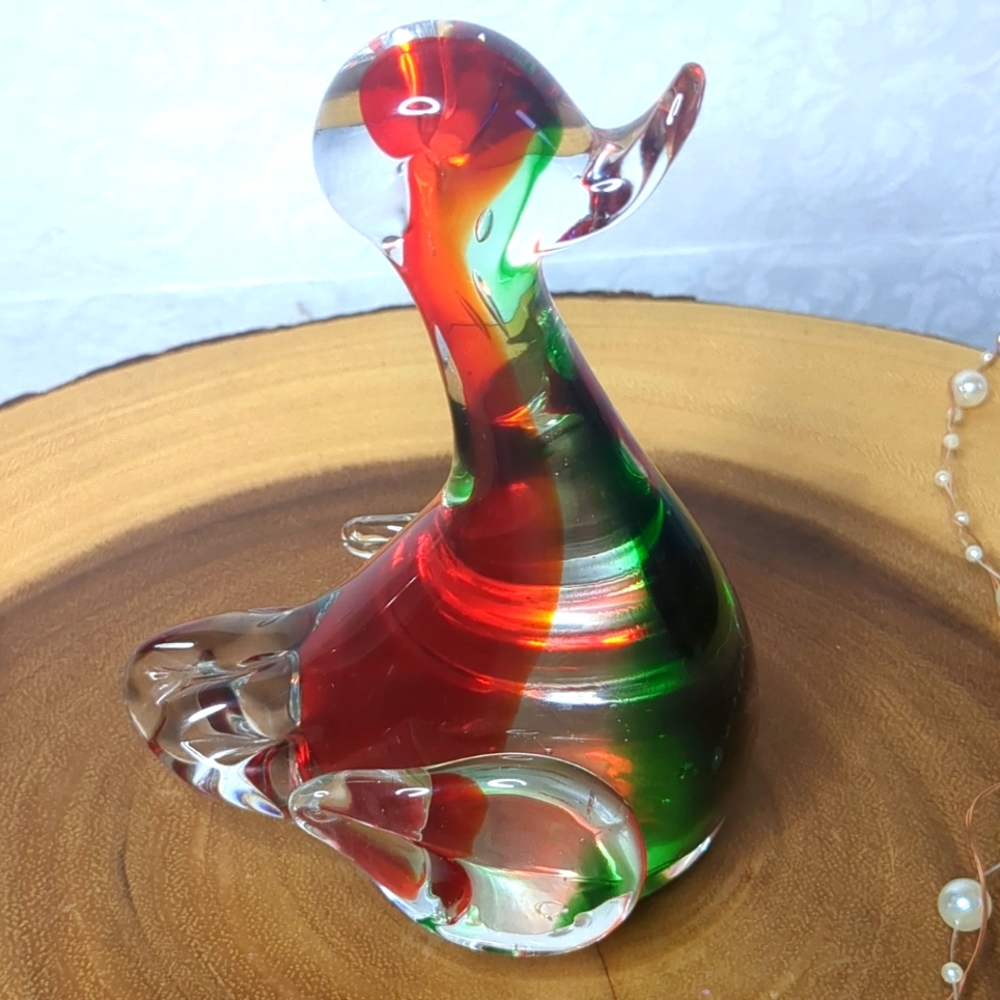 Hand Blown Glass Duck